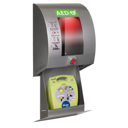 SixCase AED Außenkasten mit Druckknopf (Grau)  - 12363