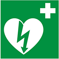 Rettungszeichen E010 (AED) Aufkleber