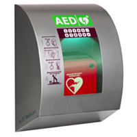 SixCase AED Außenkasten  RVS mit Pin-Code (Grau) 