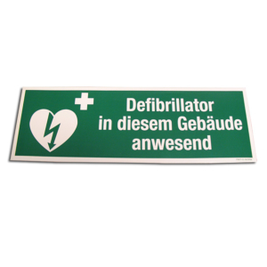 Sticker "Defibrillator in diesem Gebäude anwesend"