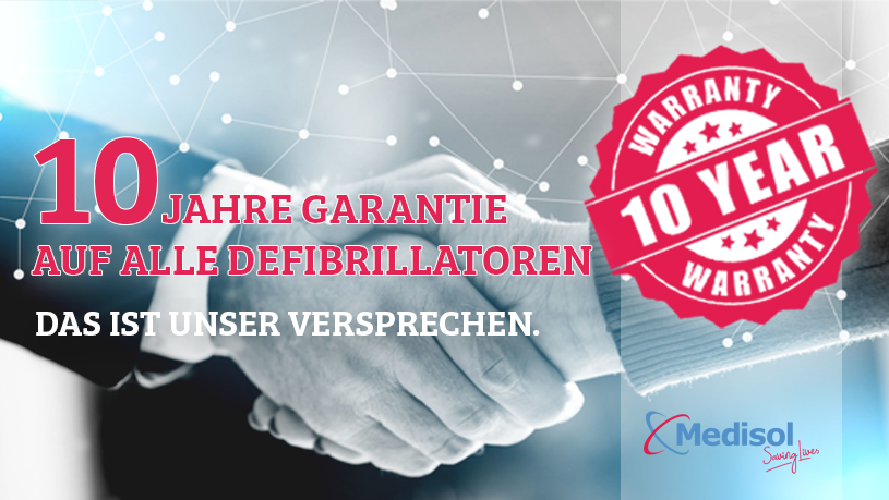 10 Jahre Garantie bei Ankauf eines Defibrillators bei AEDverkauf.de!
